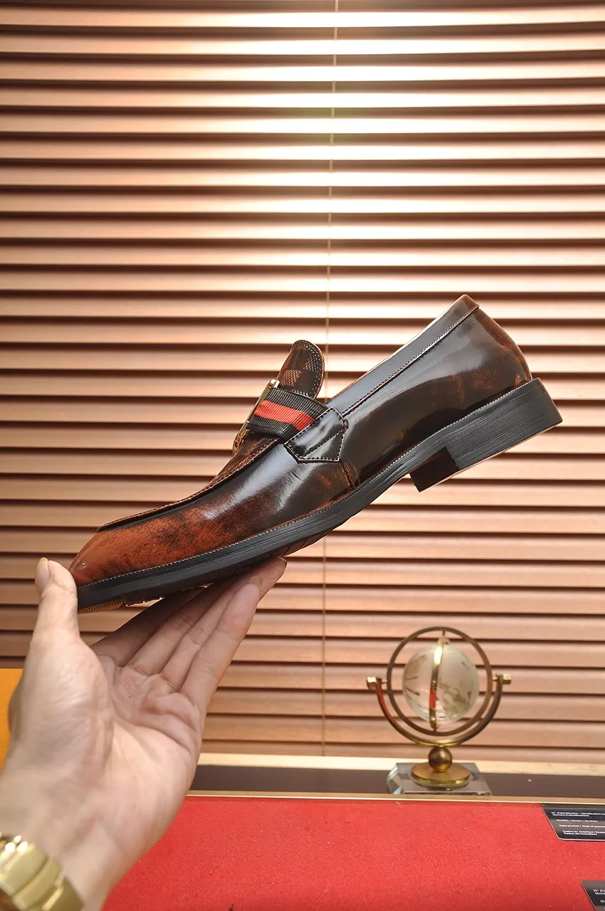 Men's shoes💰460💶【LOUIS VUITTON】(sheepskin lining) new cowhide LV formal shoes🎩🎩❗️🆘made one to one at the counter🎩original quality, imported cowhide upper➕full sheepskin lining➕original rubber outsole, {high quality visible}👣Size: 38-45 (45 custom-made)